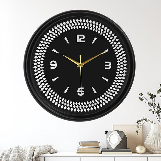 Modern Metal Wall Clock – Silent Non-Ticking, Battery Operated Clock with Hollow-Out Design, Decorative Clock for Living Room, Bedroom, or Office Wall Decor-18”