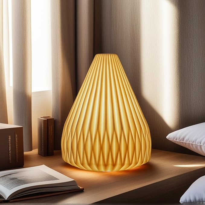 RONDURE 9.1" Modern Table Lamp, Modern Bedside Lamps for Bedroom, Living Room and Nightstand, White Translucent Ceramic Shade, Warm Ambient Lighting, Home Decor