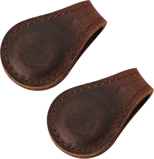 Magnetic Leather Bookmarks Book Marks for Reading Women Men Book Lovers Readers (Brown-2PC)