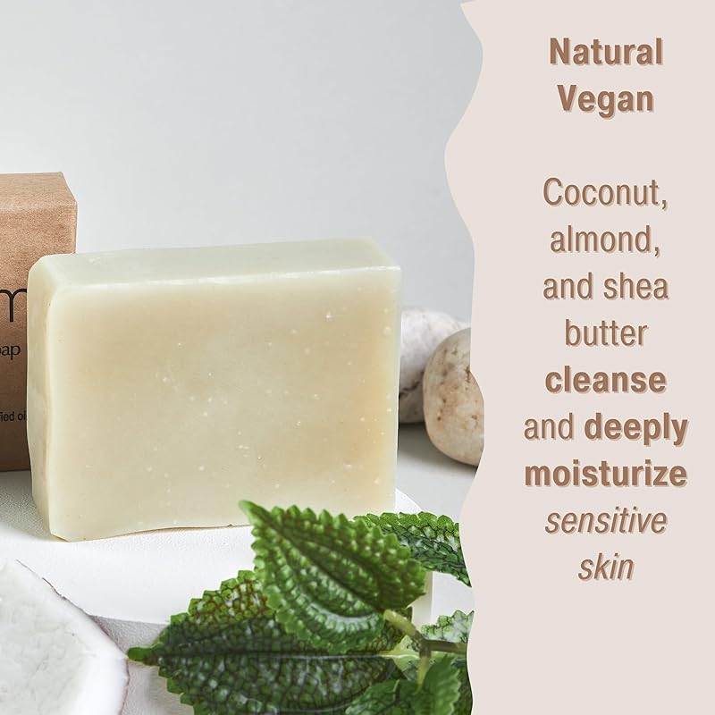 All Natural Peppermint Soap – Natural Soap for Women and Men for Body, Face, and Hands – Vegan Soap – Coconut & Hempseed Oils with Shea Butter (Peppermint -Pack of 4)
