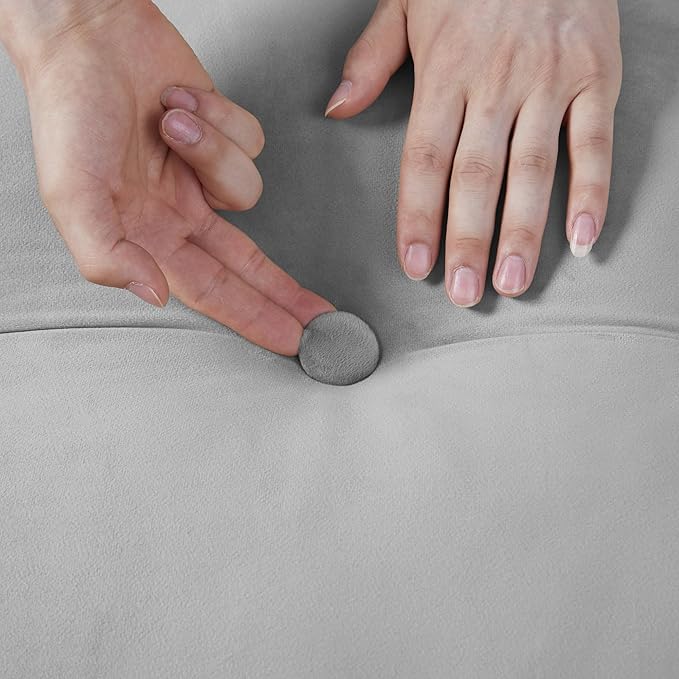 Wedge Pillow Headboard - Bed Wedge Pillow for Headboard - Large & Versatile Triangle Cushion Reading Support Pillow, King - 76", Gray