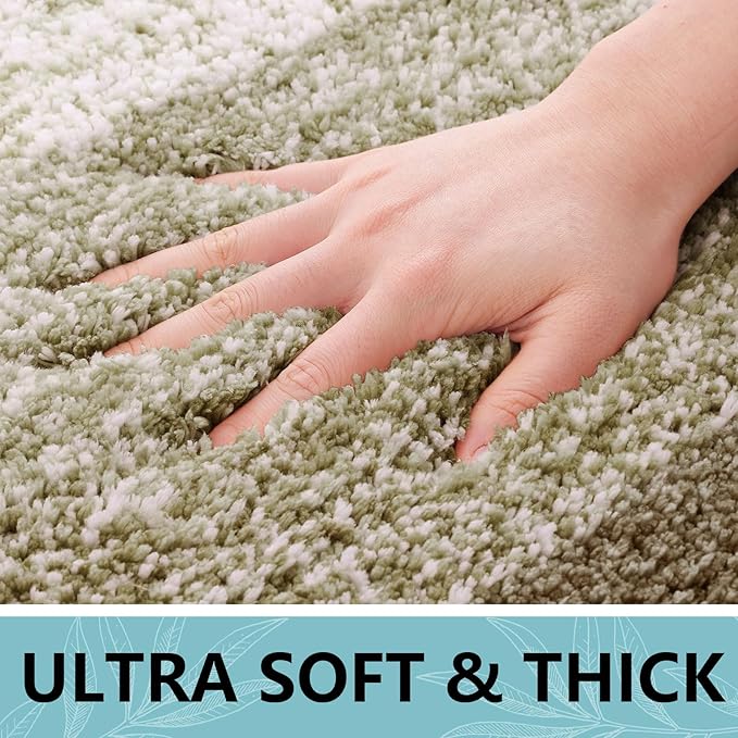 Arotive Microfiber Bathroom Rugs, Shaggy Soft and Absorbent Bath Rug, Non-Slip, Thick Plush Machine Washable Dry Bath Mats for Bathroom, Tub and Shower, 30x20, Coffee