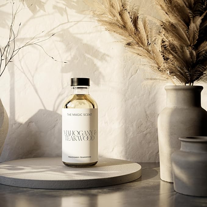 Mahogany & Teakwood Oils for Diffuser - HVAC, Cold-Air, & Ultrasonic Diffuser Oil Inspired by Abercrombie & Fitch - Essential Oils for Diffusers Aromatherapy - 4 fl oz, 120 mL