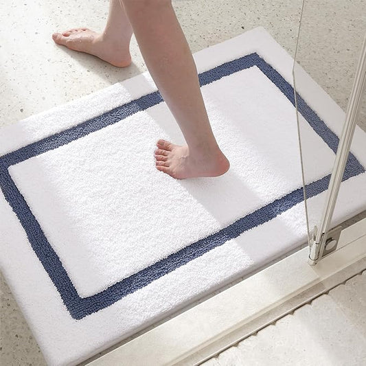 Color&Geometry Bathroom Rugs, Water Absorbent and Quick Dry Microfiber Bath Rugs-24"x36", Non-Slip, Machine Washable, Extra Soft Plush Bath Mats for Bathroom, Laundry Room, Shower and Tub
