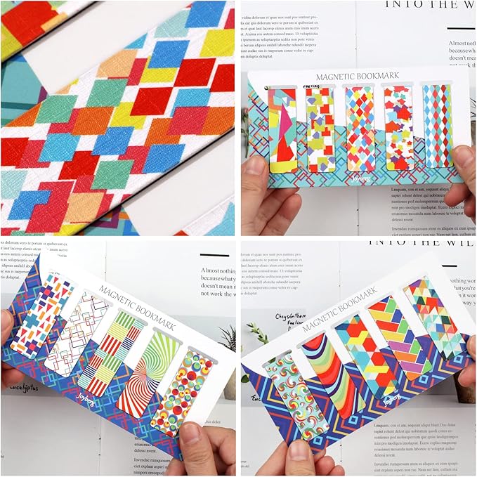15 Pieces Bookmarks, Magnetic Bookmarks for Women, Page Markers for Students