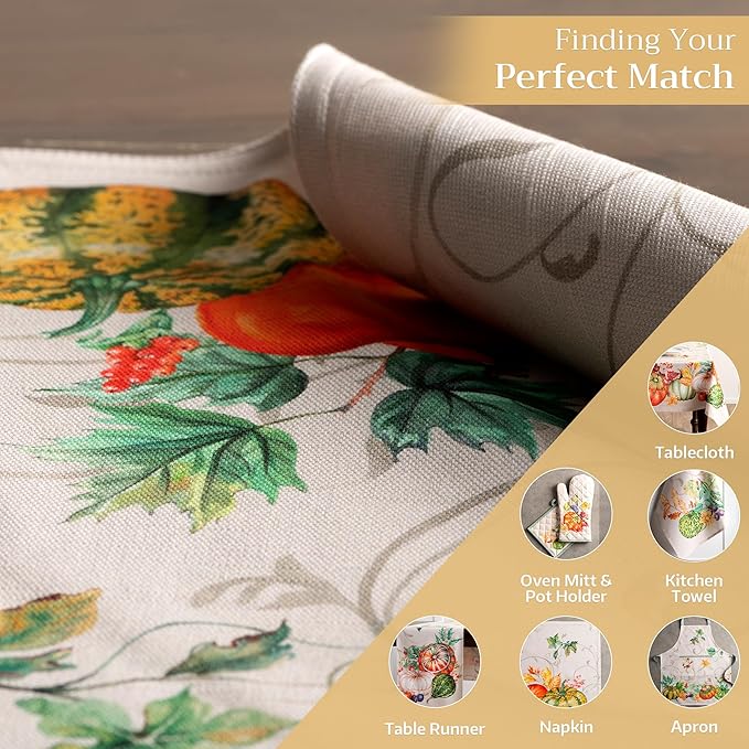 Maison d' Hermine Placemats Set of 4 100% Cotton Washable Cloth Place Mats, Reusable Table Mats for Kitchen Dining Decoration, Party, Wedding, Restaurant (Lumina, 13" x 19")