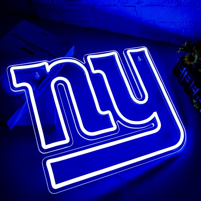 Neon Sign for Wall Decor Football Neon Light for Man Cave Birthday Gifts for Men Football Team Logo Sign for Bar Dorm Party Game Room Decor Size 16.1 * 10.6In(ZYLD059)