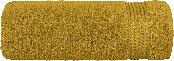 Elegant Comfort Premium Turkish Cotton 1 Piece Jumbo Bath Towel - 35 x 70 inch, Luxurious Hotel Spa Quality 100% Turkish Cotton Large Bath Towel - Highly Absorbent - Soft Bathroom Towel, Gold