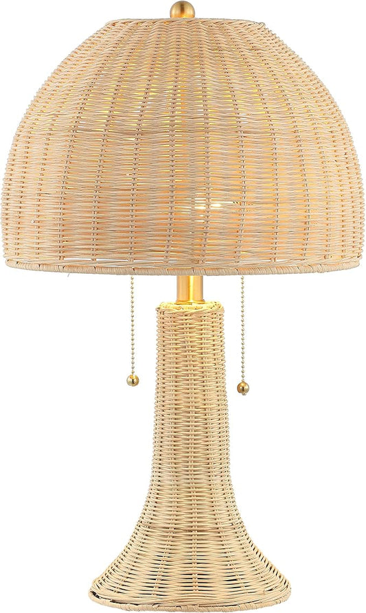 JONATHAN Y JYL4040A Joanie 22'' Bohemian Rustic Iron LED Table Lamp Farmhouse Coastal Bedside Desk NightStand for Bedroom Living Room Office College Bulbs Included, Natural/Brass Gold, 13.0 in