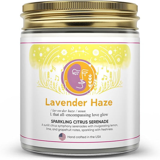 Taylor Inspired Lavender Haze Candle - Long Lasting Soy Wax Candle Gift Set for Taylor Fans - Luxury Scented Candles for Taylor Parties, Home, Birthday Candle - 5 Fragrances (8oz)