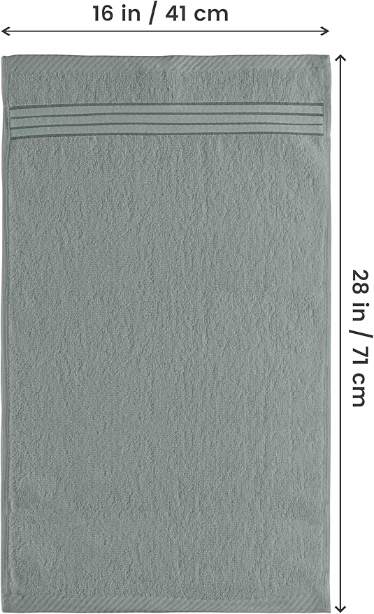 Utopia Towels 6 Piece Premium Hand Towels Set, 16 by 28 inches, 100% Ring Spun Cotton, Lightweight and Highly Absorbent Towels for Bathroom, Travel, Camp, Hotel, and Spa, Cool Grey