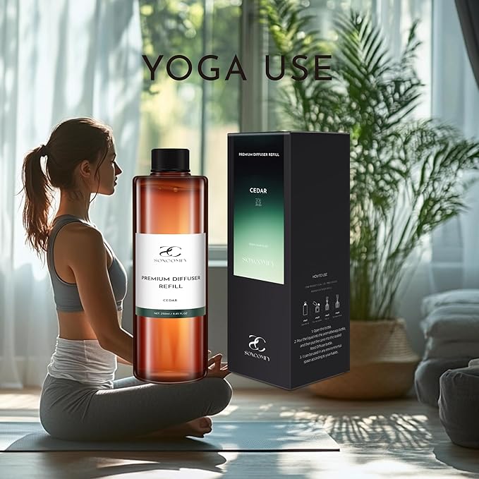 Diffuser Oil Luxury Essential Oils for Diffuser Refill & Air Freshener,Long-Lasting Natural Home Fragrance and Hotel Scent for Diffusers - 8.45 Fl.oz(250ml), Cedar