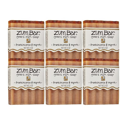 Zum Bar Goat's Milk Soap - Frankincense and Myrrh - 3 oz (6 Pack)