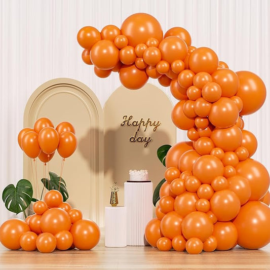 Orange Balloons 145pcs Different Sizes 18 12 10 5 Inch Arch Kit Garland for Thanksgiving Halloween Baby Shower Birthday Party Decorations