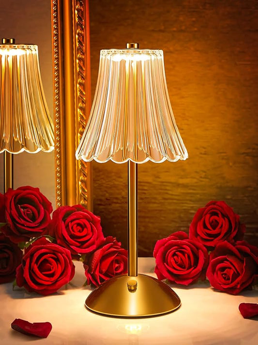 Vintage Lamp,2000mAh Rechargeable Lamps Cordless Lamp,3 Colors+10 Brightness Small Battery Operated Lamps for Bedroom