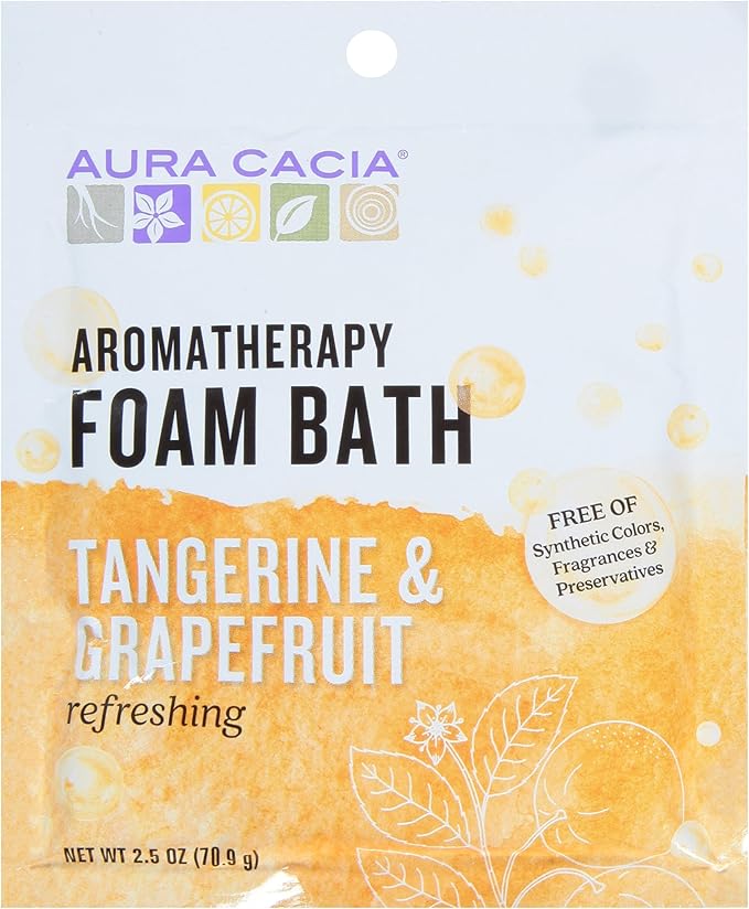 Aura Cacia Foam Bath, Tangerine/Grapefruit, 2.5 Ounce