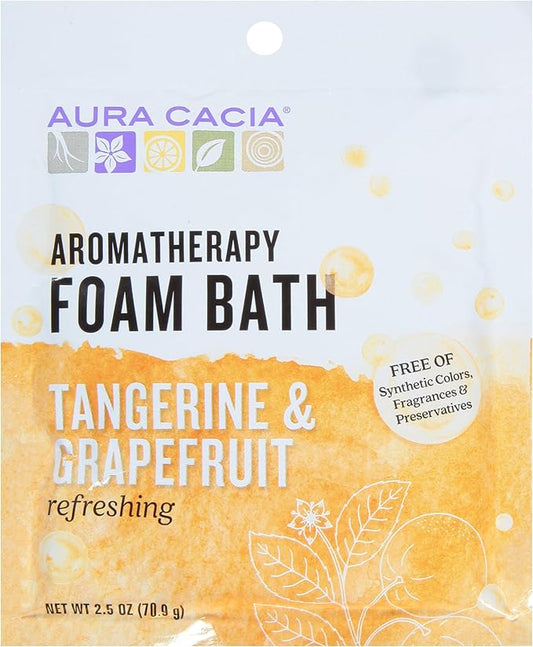 Aura Cacia Foam Bath, Tangerine/Grapefruit, 2.5 Ounce
