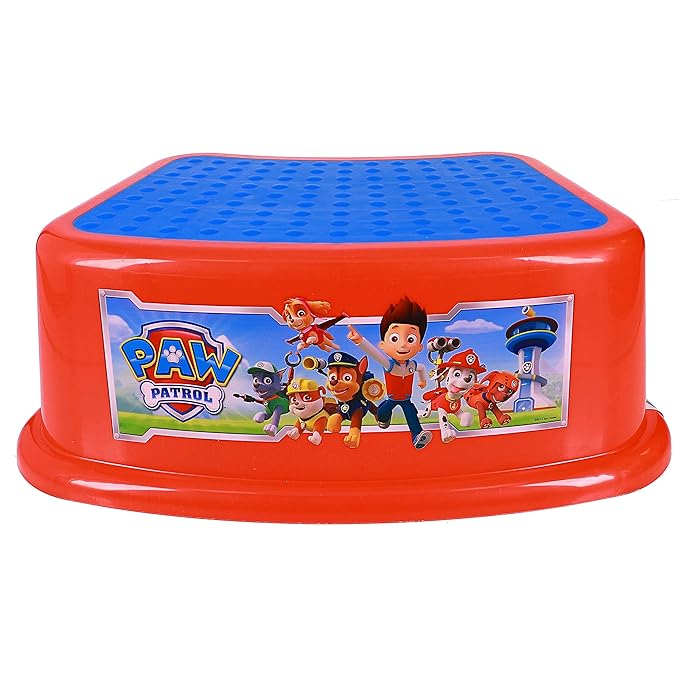 Nickelodeon Paw Patrol Bathroom Step Stool for Kids Using The Toilet and Sink - Kids, Potty Training, Non-Slip, Bathroom, Kitchen, Lightweight