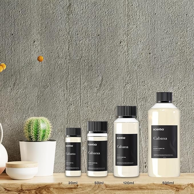 Hotel Diffuser Oil Inspired by The Ritz Carlton Hotel Scent - 500 ml 16.9 fl oz - Fragrance Oil Blend Jasmine, Bergamot & Fresh Marine Notes for Aromatherapy Diffusers and Humidifiers - Cabana