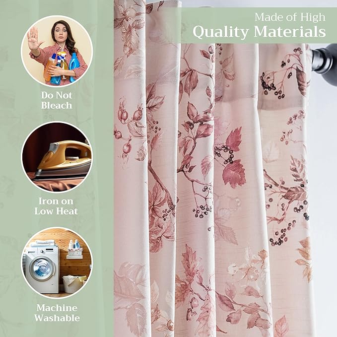 Maison d' Hermine Curtains for Living Room 100% Cotton 96 inch Length One Panel Light Filtering Curtains for Bedroom Windows with Rod and Loop Pockets Drapes (Equinoxe Beige, 50" W x 96" L)