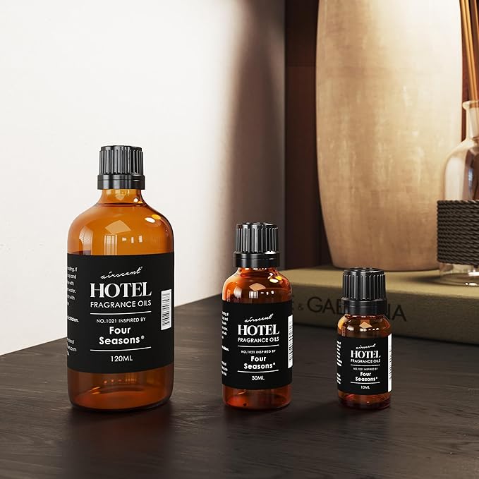 AirScent Hotel Diffuser Oil Inspired by The Four Seasons Signature Scent - Fragrance Oil No. 1021 for Ultrasonic and Waterless Diffusers and Crafting - 30 mL, 1 fl oz Glass Bottle with Dropper