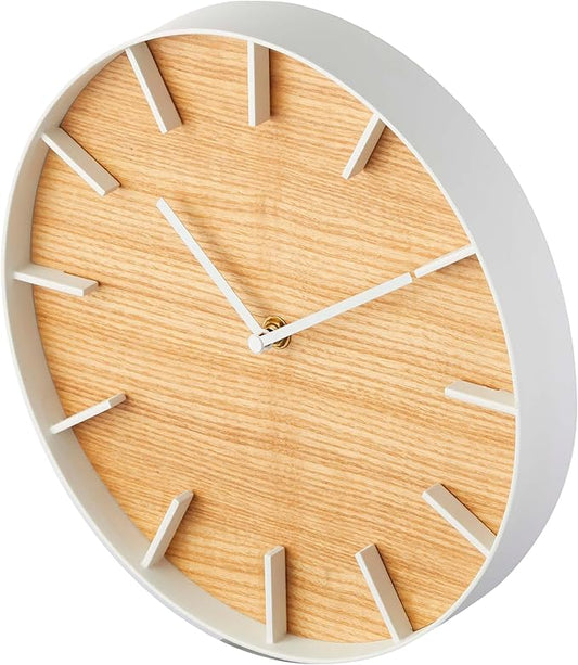 Yamazaki Home Wall Clock - Modern Wood Home Decoration Steel + Wood One Size Ash