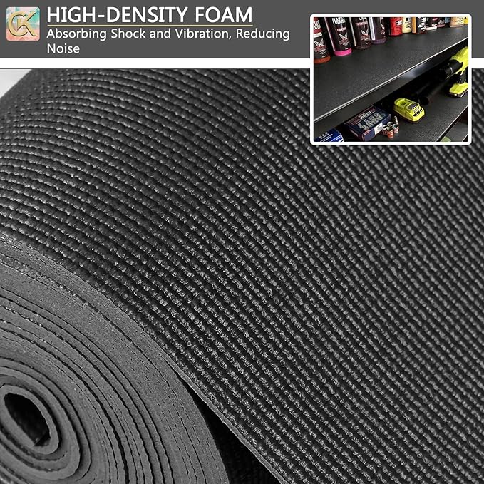 Foam Toolbox Liner Shelf Liner, Thickened Durable Pad Tool Box Mat for Protecting Your Tools, Work Surfaces, Garage, Chest -Black 3mm Thickness, 20 inch*24 ft