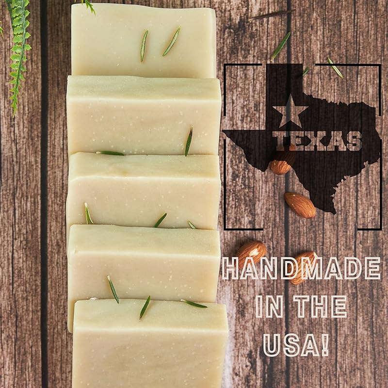All Natural Peppermint Soap – Natural Soap for Women and Men for Body, Face, and Hands – Vegan Soap – Coconut & Hempseed Oils with Shea Butter (Peppermint -Pack of 4)