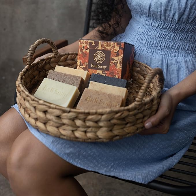 Bali Soap Natural Soap Bar Orange Collection - Face, Hand and Body Cleanser with Scrub - Cold Process Plant Based 6 pc Variety Pack, 3.5 oz each Handmade from
