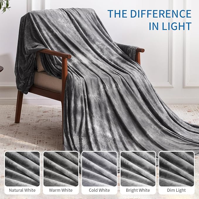 Guohaoi Cooling Blanket for HotSleepers - Arc-Chill Q-Max >0.5 Cool Fiber, 100% Oeko-Tex Certified, Summer Lightweight Throw Blanket, Absorbs Heat to Keep Body Cool for Night Sweats(90x108 Grey)