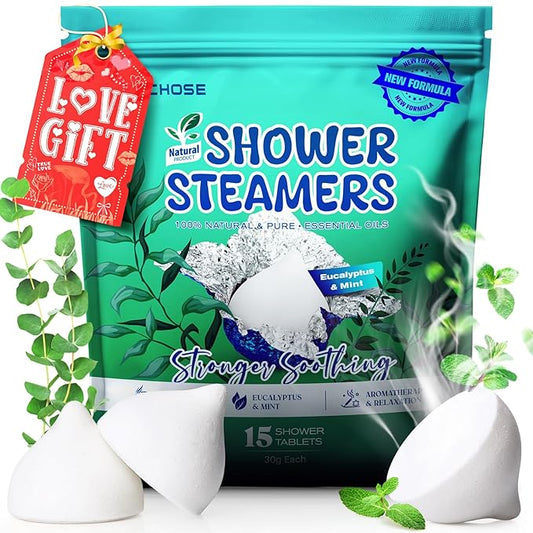 Shower Steamers Aromatherapy - Birthday Gift for Women & Men, Eucalyptus for Shower, Stress Relief & Self Care - Home SPA Gifts, Shower Steamers for Sinus Relief, Quick Relief Nasal Congestion