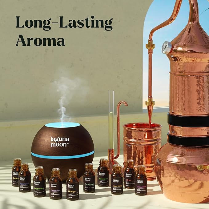 Essential Oils Set - Top 20 Gift Set Oils for Diffusers, Humidifiers, Aromatherapy, Candle Making Scents, Cars & Home Products - Peppermint, Tea Tree, Lavender, Eucalyptus, Lemongrass (10mL)