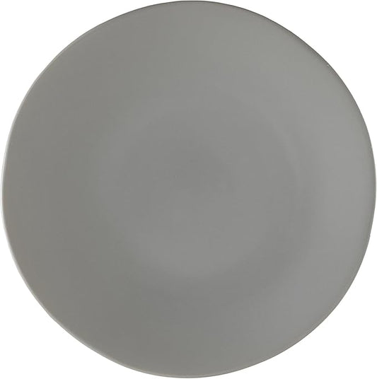 Fortessa Vitraluxe Dinnerware Heirloom Matte Finish Dinner Plate 10.75-Inch, Smoke, Set of 4