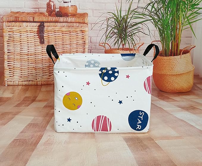 Rec Toy Box Chest Kids Hamper Storage Basket Collapsible Organizer Bin Gift Baskets for Home/Dorm/Kitchen/Pet/Office/Closet/Shelf