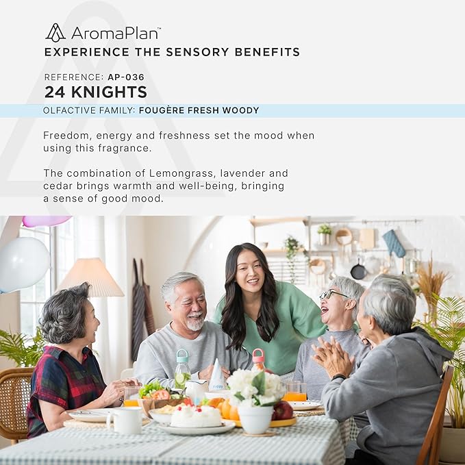 Aromaplan Hotel Scents 24 Knights 16 Fl Oz (473ml), Home Luxury Aroma & Hotel Diffuser Oil- Hotel Diffuser Oil for Aromatherapy- USA Made, Bigger Bottle, Bolder Aroma & Longer Lasting