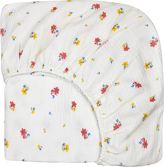 Extra Soft Muslin Fitted Crib Sheets 100% Cotton Baby Crib Sheets for Standard Crib Mattress | 28 X 52 Inches