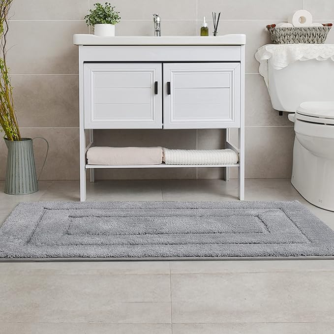 GRANNY SAYS Long Bathroom Rug Mat, Bath Mats Non-Slip, Super Soft and Water Absorbent, Large Bath Rugs, Machine Wash Dry, Bathroom Runner Rugs for Floor, Tub and Shower, 24 x 48