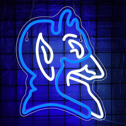 University Neon Sign for Wall Decor Basketball Team Logo LED Signs University Basketball Sports Sign for Man Cave,Dorm,Club, Christmas Birthday Gifts for Students,Man,Fans,Size 13.8*10.9inch(FMXD214)