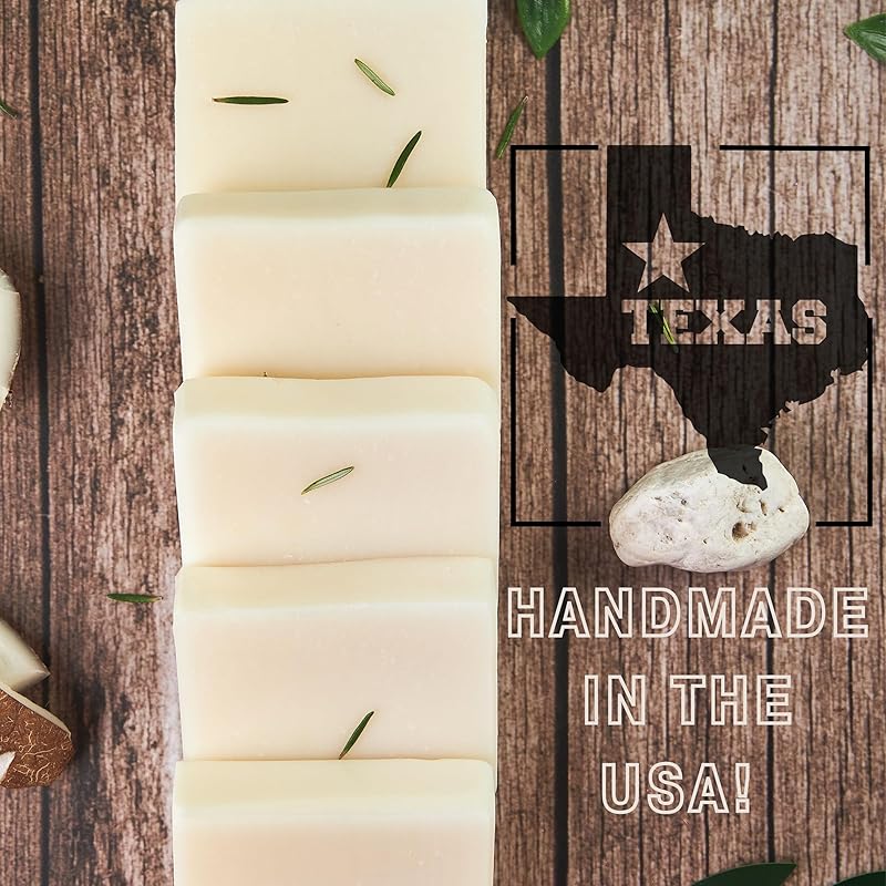 All Natural Rosemary Soap – Natural Soap for Women and Men for Body, Face, and Hands | Handmade Bath Soaps | Coconut & Almond Oils with Shea Butter | Bonuderm