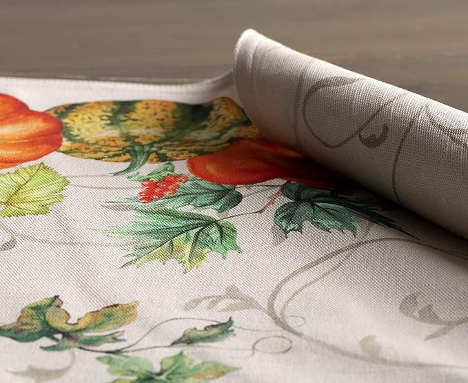 Maison d' Hermine Placemats Set of 4 100% Cotton Washable Cloth Place Mats, Reusable Table Mats for Kitchen Dining Decoration, Party, Wedding, Restaurant (Lumina, 13" x 19")