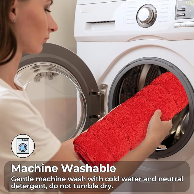 GRANNY SAYS Bathroom Rug, 20" X 32" Bath Rugs for Bathroom, Microfiber Cute Bath Mats, Washable Rug for Bath Tub, Bathroom Mat Non-Slip, Bath Decorations, Red