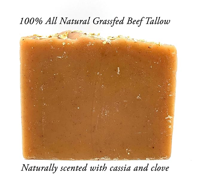 EST'D 2004 HC Meadow Bloom Tallow Bar Soap - Apple 2 Pack - Made with All Natural 100% Grass Fed Tallow Handmade Soap Bar - Great for Face or Body Soap