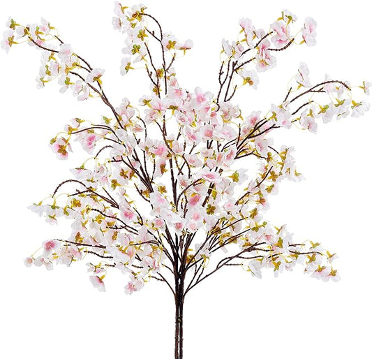 SITUMEIZI Artificial Cherry Blossom Branches Silk 40.58 Inch Faux Cherry Flowers Tall Stems for Home Wedding Bedroom Table Japanese Real Touch Vase Decoration(4Pcs,Pink)