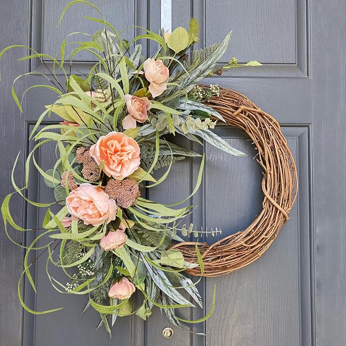 6pcs Artificial Greenery Stems 27.5" Artificial Spring Faux Greenery Stems Plants Fake Greenery Branches for Flower Arrangement Bouquets Floral Vase Wedding Decor