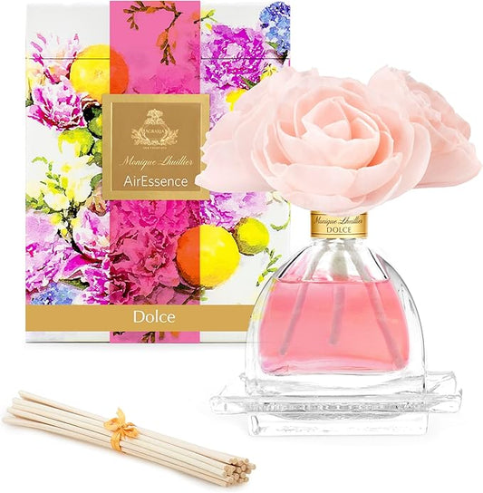 AGRARIA AirEssence Flower and Reed Diffuser Set, Hand Crafted Sola Flower Botanical Home Fragrance Diffuser, Scented Oil Reed Diffuser, Flower and Reed Diffuser Gift Set for All Occasions
