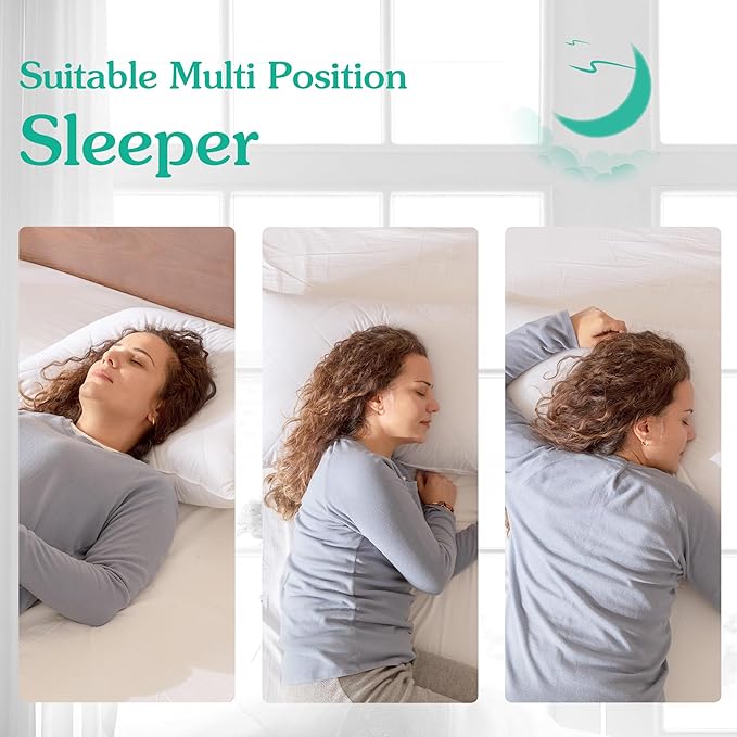 Three Geese Pack of 2 White Goose Feather Bed Pillows King Size- Soft 600 Thread Count 100% Cotton, Medium Firm,Soft Support Surround Fill Polyester,White Solid