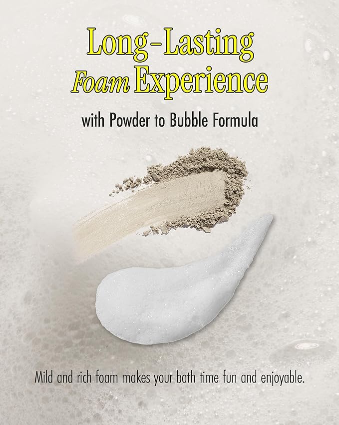 Relief Mud Bubble Bath Powder | Hypoallergenic Mud Powder Bubble Bath w/ 98% Nature-Derived Ingredients | Moisturizing & Foaming Bath Oil Control for All Skin Types (Pack of 6, 1.76 oz)