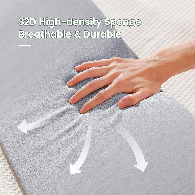 Bed Wedge Pillow for Headboard Queen Size(60"X10"X6"), Comfy Headboard Pillow Wedge for Gap(0-6''), Triangle Mattress Wedge Pillow for Sleeping Reading, Bed Gap Filler for Headboard(Grey)