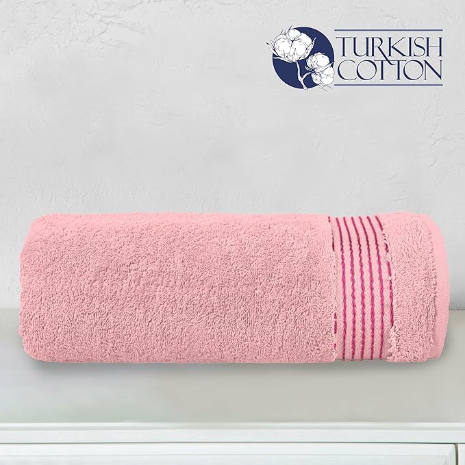 Elegant Comfort Premium Turkish Cotton 1 Piece Jumbo Bath Towel - 35 x 70 inch, Luxurious Hotel Spa Quality 100% Turkish Cotton Large Bath Towel - Highly Absorbent - Soft Bathroom Towel, Dusty Rose