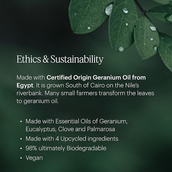 AERA Home Hygiene Geranium - Essential Oil for Home - Soft Pink Petal Fragrance - Geranium, Palmarosa and Clove Essential Oils - Scent Refill - Works with The Diffuser